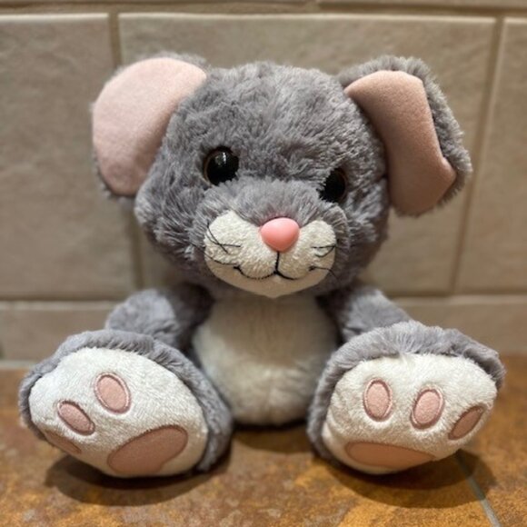 Aurora Scurry Gray Mouse Taddle Toes Big Feet Stuffed Animal Plush Toy 10" 2005 - Picture 1 of 6